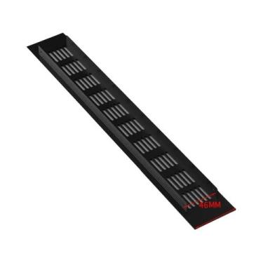Imagem de Grelha De Ventilação De Alumínio Preto 60mm Fácil De Instalar Para Ven