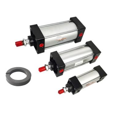 Imagem de Cilindro pneumático padrão SC50/63 mm curso 25-1000 mm cilindro de ar dupla ação com pistões pneumáticos magnéticos 1 peça (curso 50 mm, SC63 (magnético))