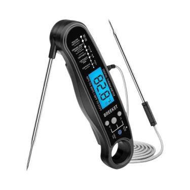 Imagem de Termômetro Digital De Cozinha Com Dupla Sonda Para Carne, Rápido E Pre
