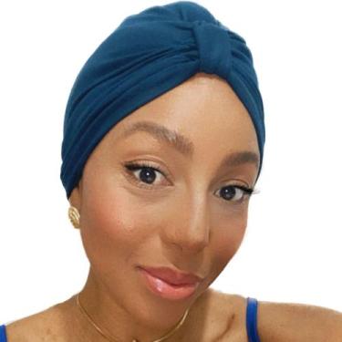 Imagem de Turbante Luxo Elegante Adulto Feminino Cores Escolha Tratamento Quimio
