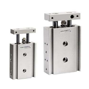 Imagem de CXSM10/15/20/25/32 Cilindro pneumático de ar de dupla ação 10/20/30/40/50/60/70/75/100/125/150 haste dupla de substituição (curso 10 mm, CXSM32)