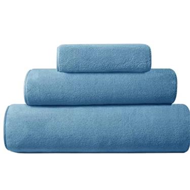 Imagem de Toalha de banho toalha de banho três conjuntos amantes de hotel sucção grande toalha de envoltório dois conjuntos toalha macia de banheiro (cor: 3PS, tamanho: 70 x 35 cm + 160 x 80)