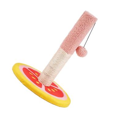 Imagem de hokojix Gatinho arranhador de gato adorável pingente peludo corda de sisal poste limpeza de dentes gato brinquedo de mastigar presente para interior