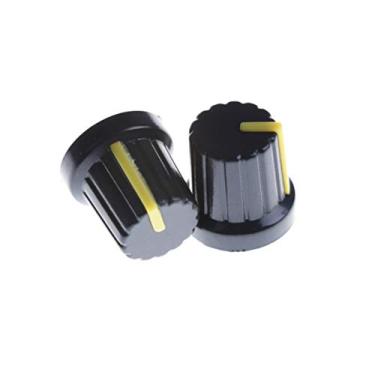 Imagem de 20 peças Tampas de Potenciômetro de Potenciômetro de Diâmetro do Orifício do Eixo 6 mm