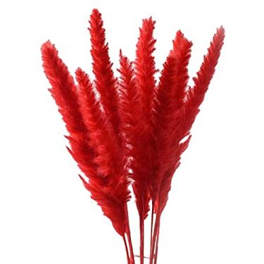 Imagem de Wswqop Buquê com 15 Peças de Grama Artificial Seca E Flores de Junco, Ideal para Arranjos Florais em Vasos, Mesas de Casamento E Decoração de Casas de