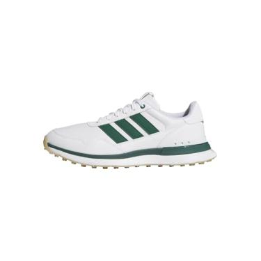 Imagem de adidas Tênis masculino de golfe, Ftwr Branco/Verde Colegiado/Gum 3, 39