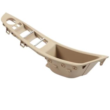 Imagem de Lhd rhd substituição interior maçaneta da porta interna unidade principal puxar guarnição capa Compatível com bmw série 5 (f10/f11) 520i, 523i, 525i(RHD Beige)