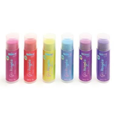 Imagem de Giz tinta lavável para cabelo em bastão com 6 cores sortido para fanta