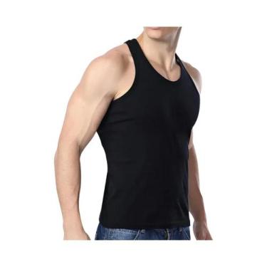 Imagem de Camiseta Regata Masculina De Algodão Puro Para Treino Fitness, Cores S