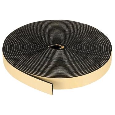 Imagem de PATIKIL Fita isolante de espuma, 2,5 cm L x 1/20.3 cm t x 32.8FT tira de vedação de porta autoadesiva para ar condicionado de janela de porta, preta