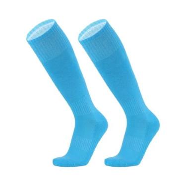 Imagem de Meias Esportivas De Futebol Em Cores Sólidas Para Crianças E Adultos, 