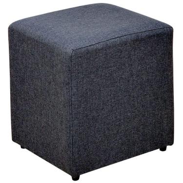 Imagem de Puff Quadrado L02 Sala De Estar Linho Chumbo