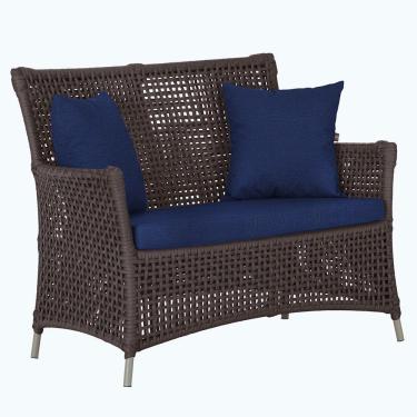 Imagem de 1 Sofá área Externa Igapó Alumínio Fendi Corda Náutica E10 Marrom