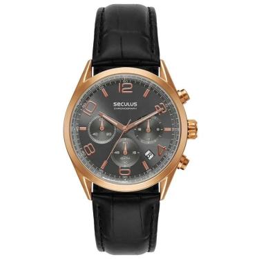 Imagem de Relógio Seculus Cronógrafo 77308gpsvrc3 Vidro Abaulado Couro Rosé