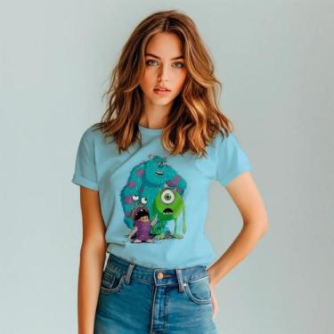 Imagem de Camisa Camiseta Feminina Monstros SA Animação Disney Pixar Algodão Con