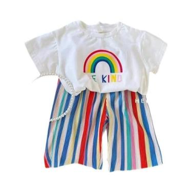 Imagem de Conjunto De Verão Para Bebês Meninas De 1 a 8 Anos, Camiseta Fashion, 