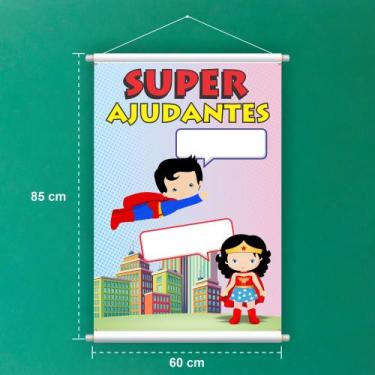 Imagem de Banner Educativo em Lona Super Ajudantes 70x55 cm - Core Decore