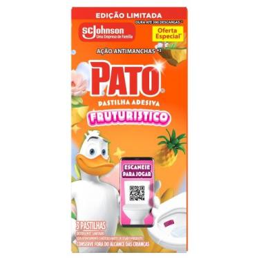 Imagem de Detergente Sanitário Pastilha Adesiva Fruturístico Pato 3 Unidades