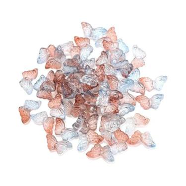 Imagem de Pingentes De Borboleta De Cristal Multicoloridos 8x15mm 50 Peças, Cont