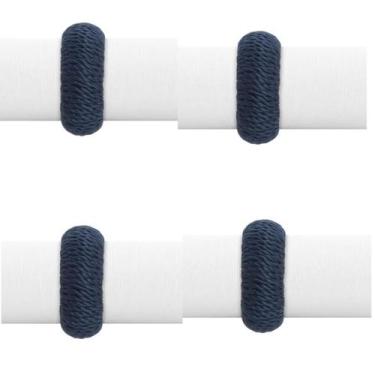 Imagem de Argola ou Anel de Guardanapo 4 Pcs Rayon Azul 5,2 cm - Copa & Cia