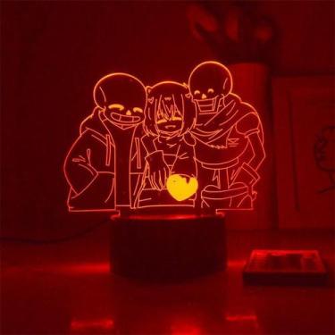 Imagem de Jogo Night Light 3D Undertale Sans com base em acrílico e ABS - taiyua