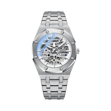 Imagem de Relógio Masculino Automático Mecânico De Aço Inoxidável Com Tourbillon