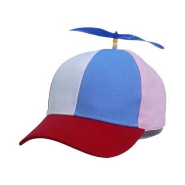 Imagem de Boné Snapback Com Hélice De Helicóptero E Libélula Arco-Íris, Boné Div