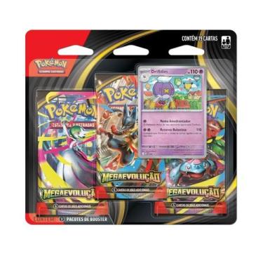 Imagem de Blister Triplo Pokémon Mega Evolução Drifblim - 19 Cartas