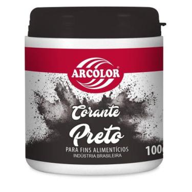 Imagem de Corante em Pó 100g - Arcolor, Preto