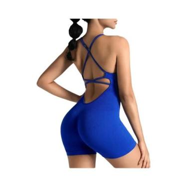 Imagem de Macacão Feminino Slim-Fit Sem Costura Para Yoga, Secagem Rápida E Resp