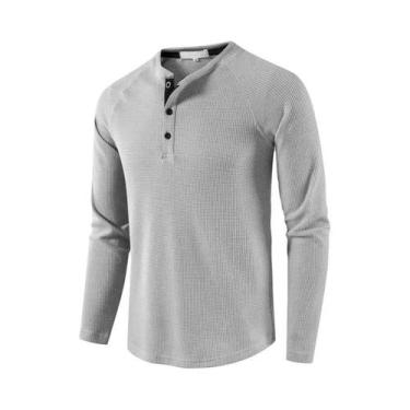 Imagem de Camiseta Masculina De Manga Longa Em Cor Sólida, Estilo Europeu Para O