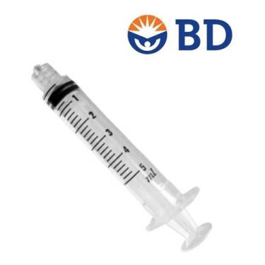 Imagem de Seringa 5ml S/ Ag. Bico Luer Lock - Bd - Kit C/ 100