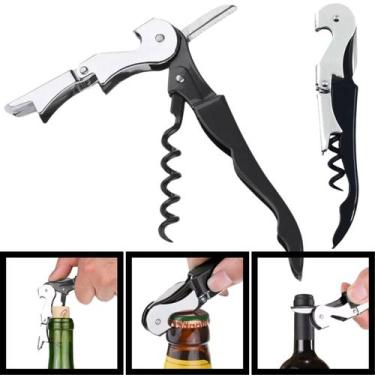 Imagem de Abridor De Garrafas vinho saca rolhas aço inox - bigeterdy