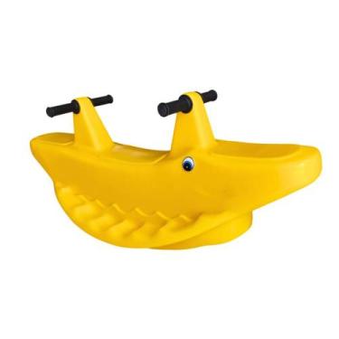 Imagem de Gangorra Jacaré Amarelo Infantil 2 Lugares Educativo Balanço Alegria C
