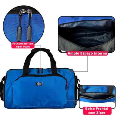 Imagem de Bolsa Sacola de Viagem de Mão Danver Poliéster Santino, Azul