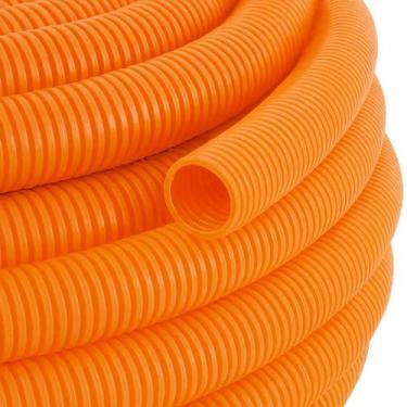 Imagem de Kit 10mt eletroduto corrugado flex reforc (a) 3/4 laranja - DIVERSAS