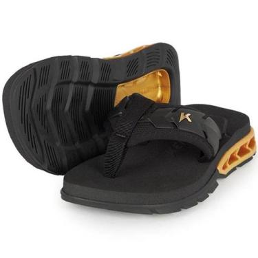 Imagem de Chinelo Infantil Kenner Rakka Ultra Force Kids - Preto e Dourado, 27/2