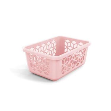 Imagem de Cesto Organizador Caixa Pequena Cesta Rosa 20cm - UZ