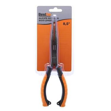 Imagem de Alicate de pesca inox 22cm bestfer 8.5" bico longo reto