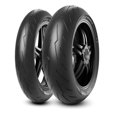 Imagem de Par Pneu Moto 110 70 r17 160 60 r17 Diablo Rosso 4 Pirelli