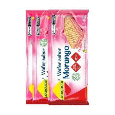 Imagem de Kit 3 Wafer Sabor Morango Lowçucar Zero Lactose Diet 115g