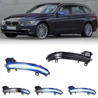 Imagem de Conjunto de fita de luz de seta sequencial de luz de seta de LED dinâmico para BMW séries 1 2 3 4 F20 F30 F31 F21 F22 F23 F32 F33 F34 X1 E84 F36 F87 M2 (azul + amarelo)