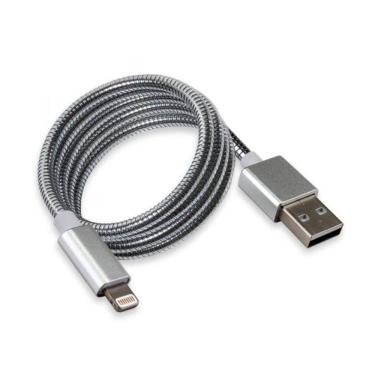 Imagem de Cabo Usb Lightning Metal Resistente Para Phone 8 X 12 13 14 - Kingo