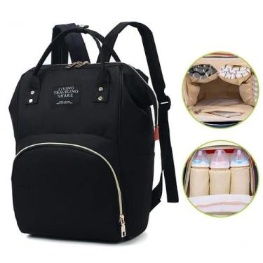 Imagem de Mochila Maternidade Bolsa Térmica Mamãe Bebê Multifuncional Unissex - 