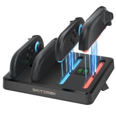 Imagem de Dock de Carregamento Gamorek para 4 Controles Switch 2 com LED