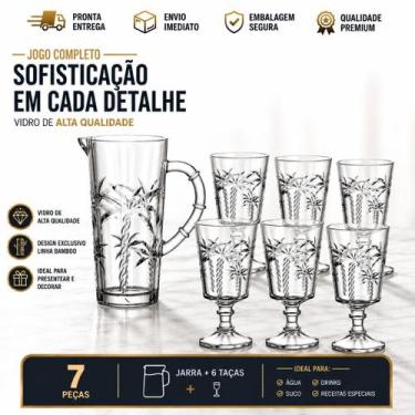 Imagem de Kit Jarra 1,1L e 6 Taças Vidro 320ML Trancoso Hauskraft