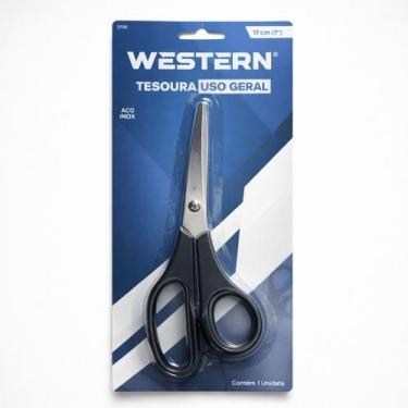 Imagem de Tesoura Multiuso Western Aço Inox Profissional Corte Preciso Resistent