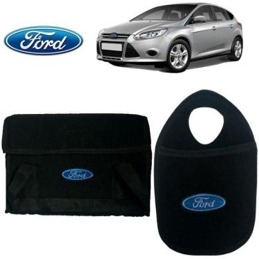 Imagem de Lixeira de Carro e Bolsa Ferramenta Ford Focus Hatch Preto