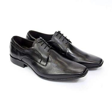 Imagem de Sapato Masculino Social Couro Itália R-9904 Cl km preto Cor:Preto;Tamanho:40;Genero:Masculino