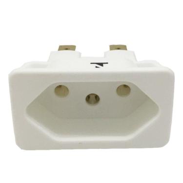 Imagem de 40 Tomada Fêmea Branca 3 Pinos 10a Margirius Painel Aparelho
